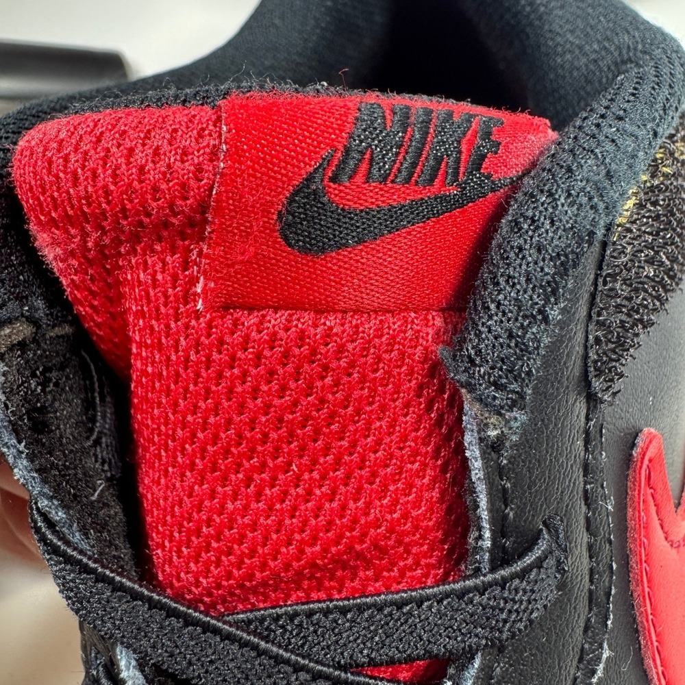 Nike Court Vision Low Boys Black Red Basketball Sneakers Shoes Size 2.5 - Picture 10 of 11